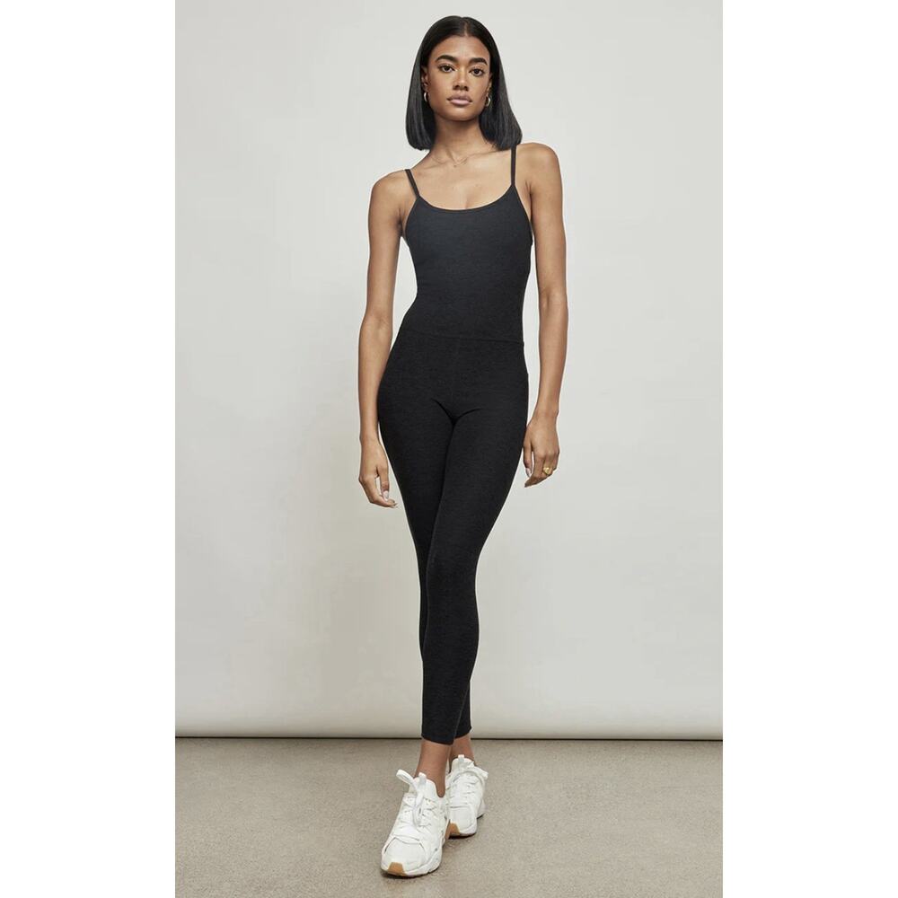 Beyond‎ Yoga Spacedye Uplevel Midi Jumpsuit M Darkest Night Athleisure Yoga